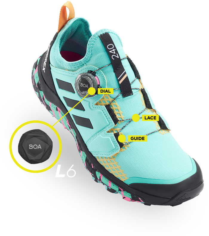adidas agravic trail running shoe with the BOA Fit System