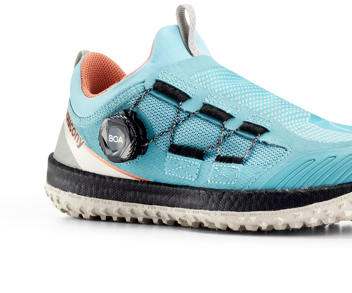 Saucony Switchback 2 trail running shoe with the BOA Fit System